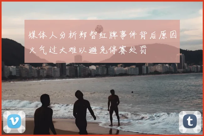 媒体人分析郑智红牌事件背后原因火气过大难以避免停赛处罚
